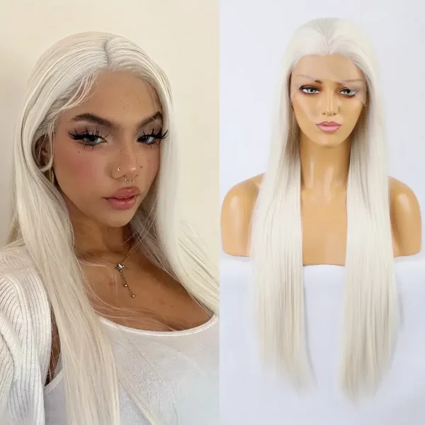 perruque lace front wig blonde