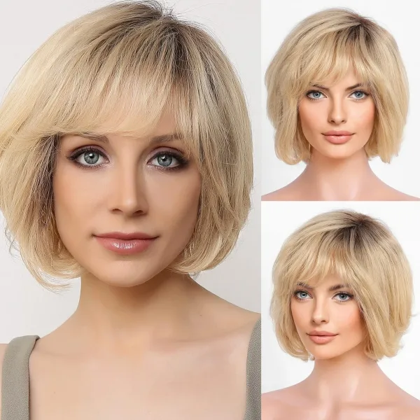 perruque blonde Lace Front Wig cheveux naturels