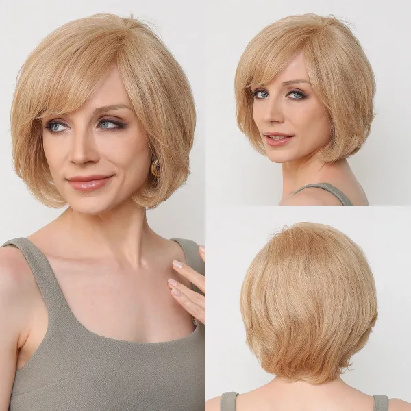 perruque Falone 2 Lace Front Wig cheveux humains courts