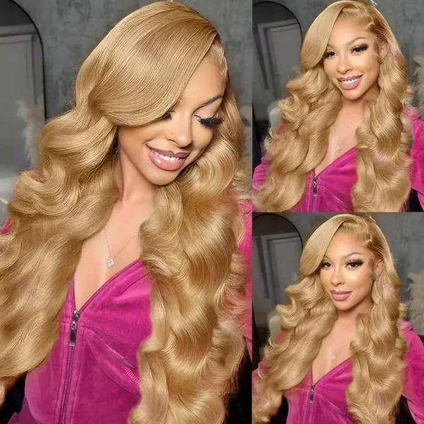 perruque toupie lace blond miel