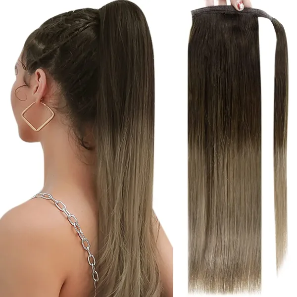 Postiche Diva cheveux naturels lisses