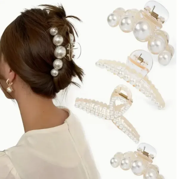 pince à cheveux avec des perles douces