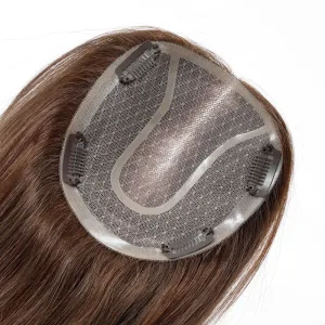 cheveux naturels brun et ombré blond en toppers volumateurs