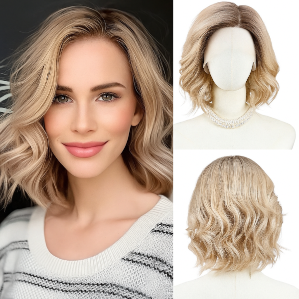 perruque synthétique courte