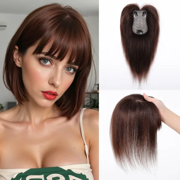 volumateur cheveux humains châtain acajou