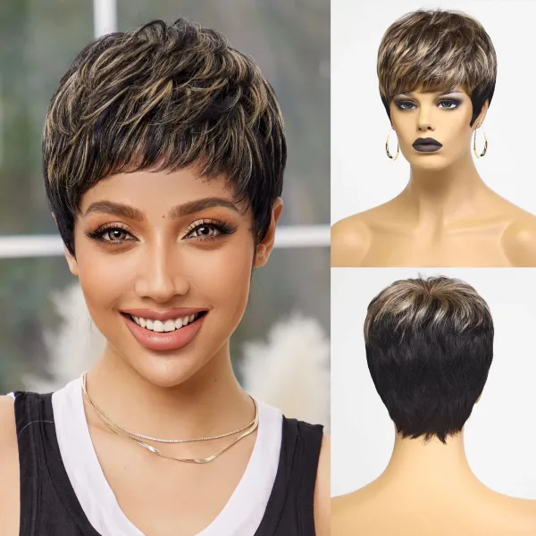 perruque cheveux humains Remy Carine